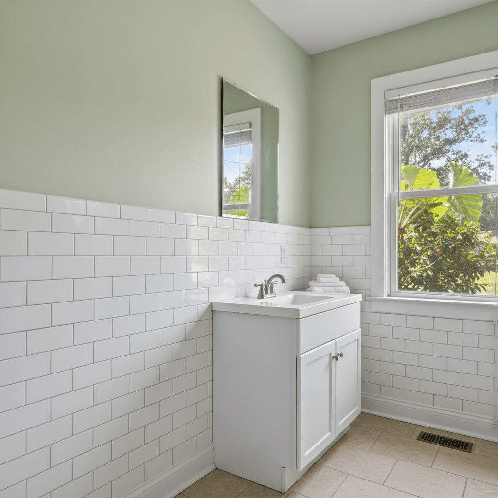 A completed mold remediation job at a house