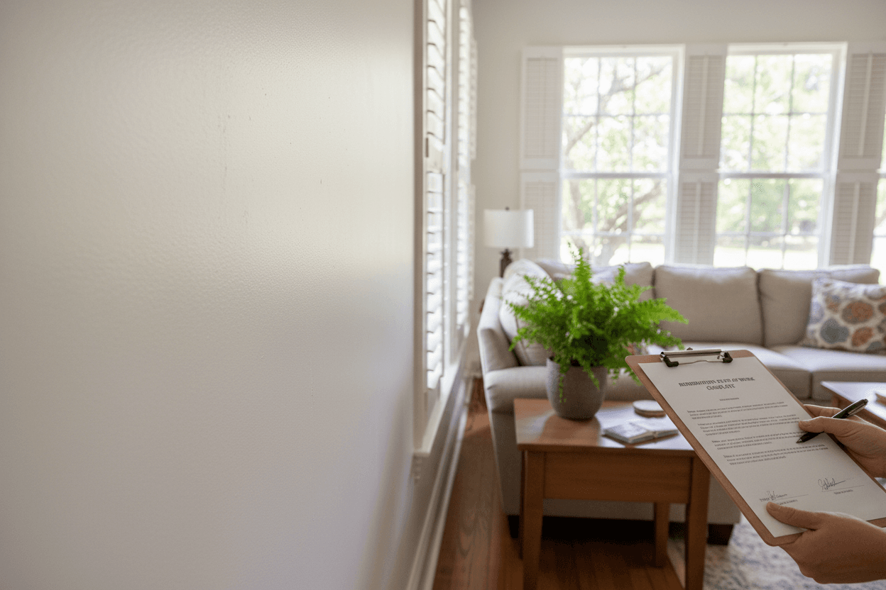 A finished mold remediation project